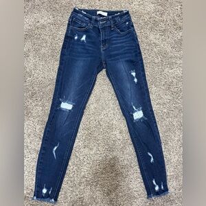 KanCan Kurvy Mid-Rise Ankle Skinny Jeans Size 24
